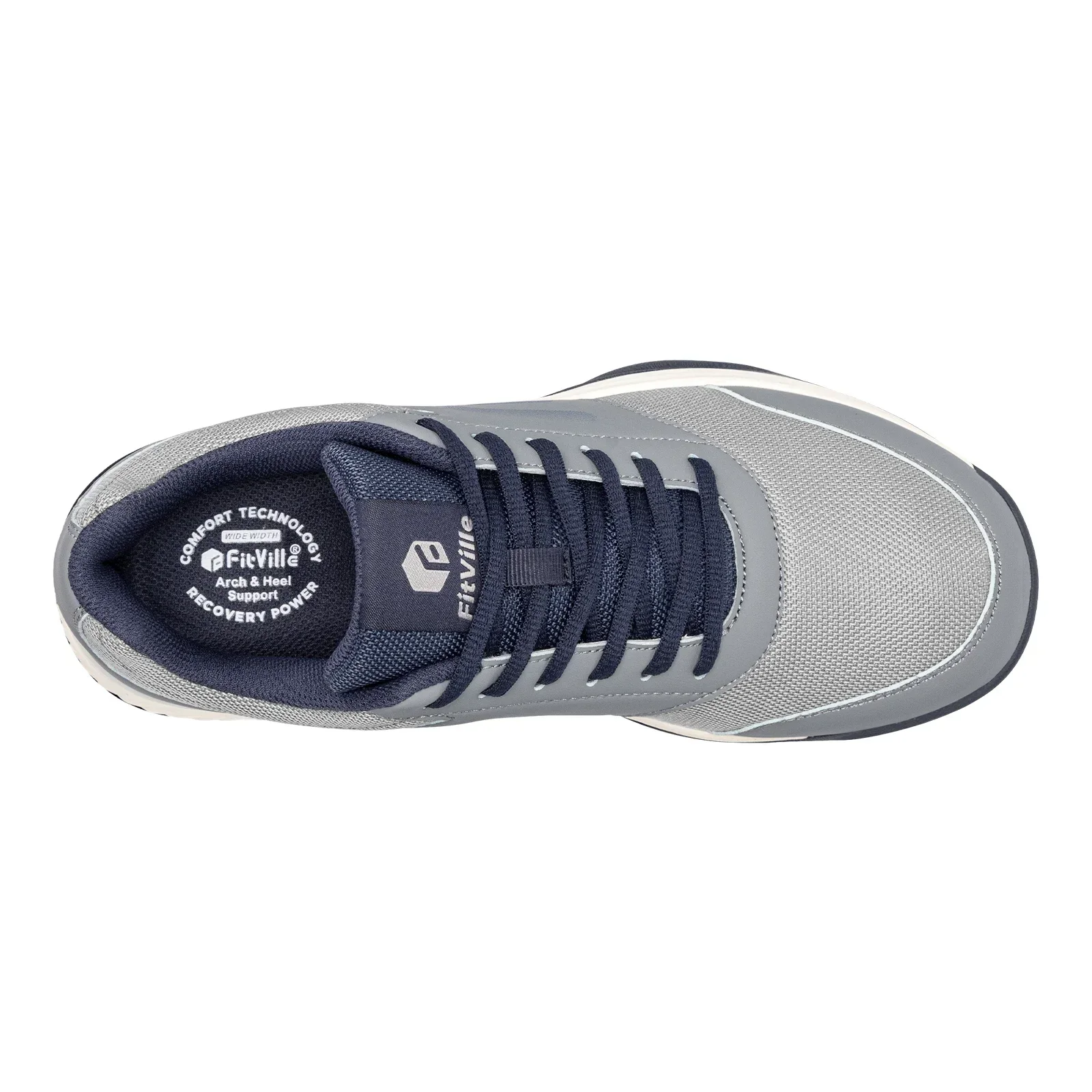 FitVille Herren Weite Pickleball- & Tischtennisschuhe, Bequeme Gepolsterte Hartschalen-Freizeitsneaker, Geeignet für Baseball-Schuhe – Detail 11