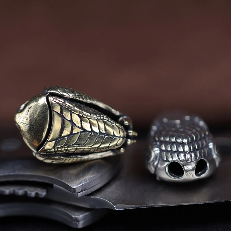 Snake Head Brass Buckle EDC Outdoor DIY Woven Paracord Survival Bracelets Supplies Accessories Retro Umbrella Rope Lanyard Beads