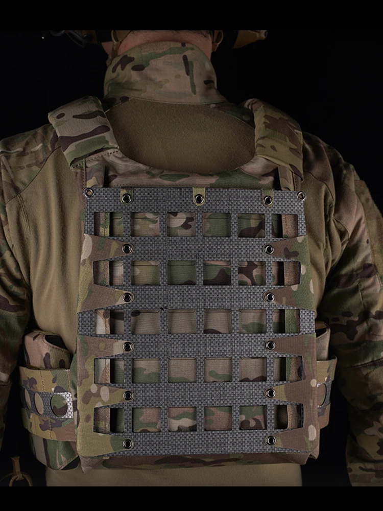 Hunting Vest Back Panel MOLLE Zipper Kit for FERRO Style FCPC V5 Slickster Vest Chest Rig Lightweight Holder Plate Carrier