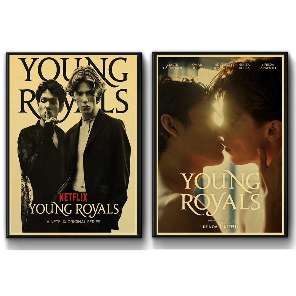 Young Royals TV Show Retro Poster Wall Chart Vintage Posters Home Living Bed Room Decor Bar Frameless Wall Painting Stickers