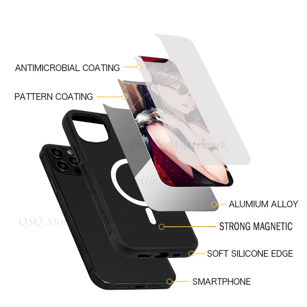 Atago Azur Lane Phone Cases For IPhone 15 14 13 Pro Max 11 12 Mini Alex Mirror TPU Shell