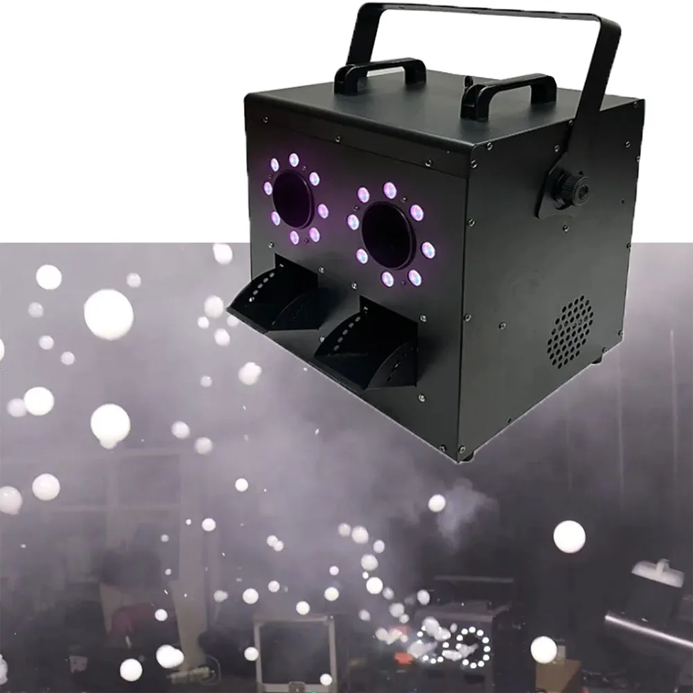 1500W LED Bubble Fog Stage Effect Machine with Remote Control for Kids School Stage Atmosphere Wedding Event Party Show
