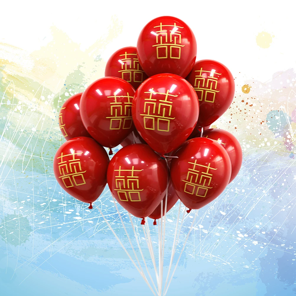 

50pcs 10 Inches Red Latex Balloons Thickened Wedding Party Decoration Inflatable Balloon For Birthday Festival Celebration Party