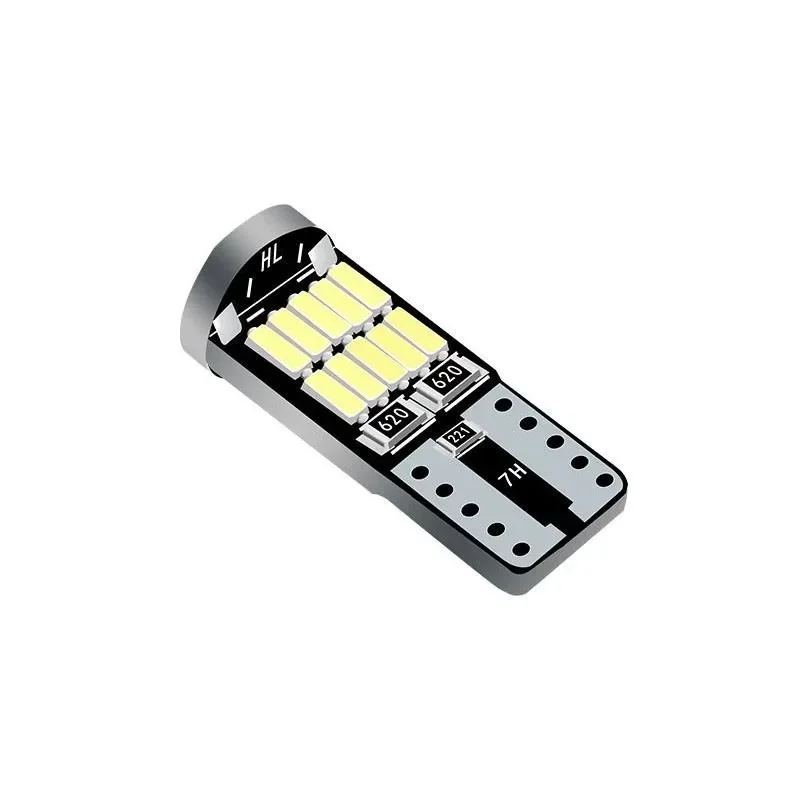 10 Uds T10 W5W 194 501 Led Canbus sin Error luz Interior del coche T10 26 SMD 4014 Chip luces de instrumentos blancas puras B