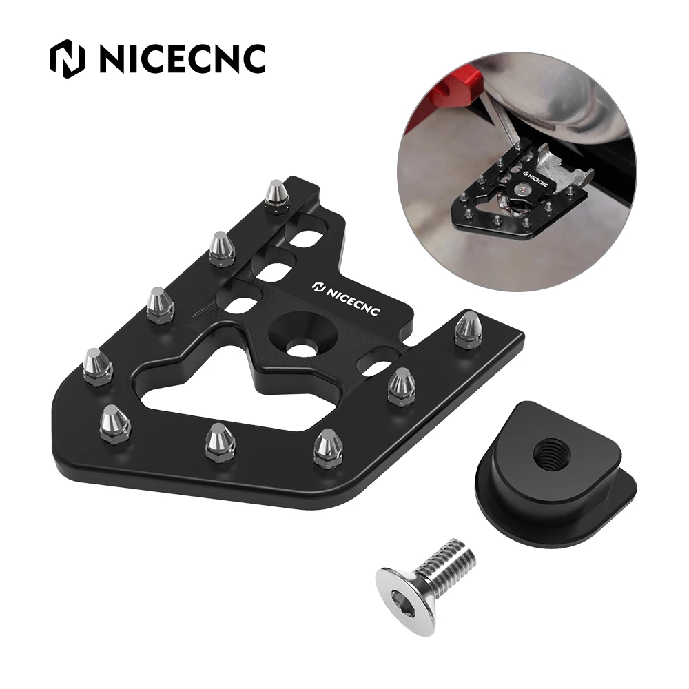 NICECNC Raptor 700 Brake Pedal Step Tip Plate Pad For Yamaha Raptor 700 700R YFM700 YFM700R 6061T-6 Aluminum ATV Accessories
