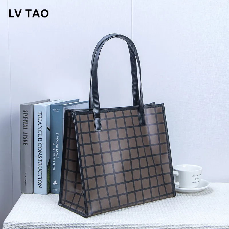 

Shoulder Bag Beach Bag Plaid Large Capacity Wash Storage Tote Bag Handbag Travel Storage Bag New Brand Designer Vintage Bags