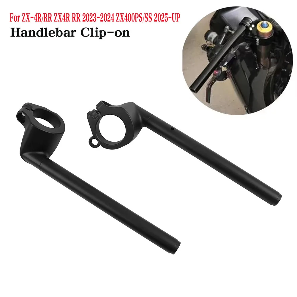 For Kawasaki ZX-4R/RR ZX4R RR ZX 4R 2023-2024 ZX400PS/SS 2025-UP 43mm Fork Tube Clip-On Handlebars Handle Bar Grips Clip Ons