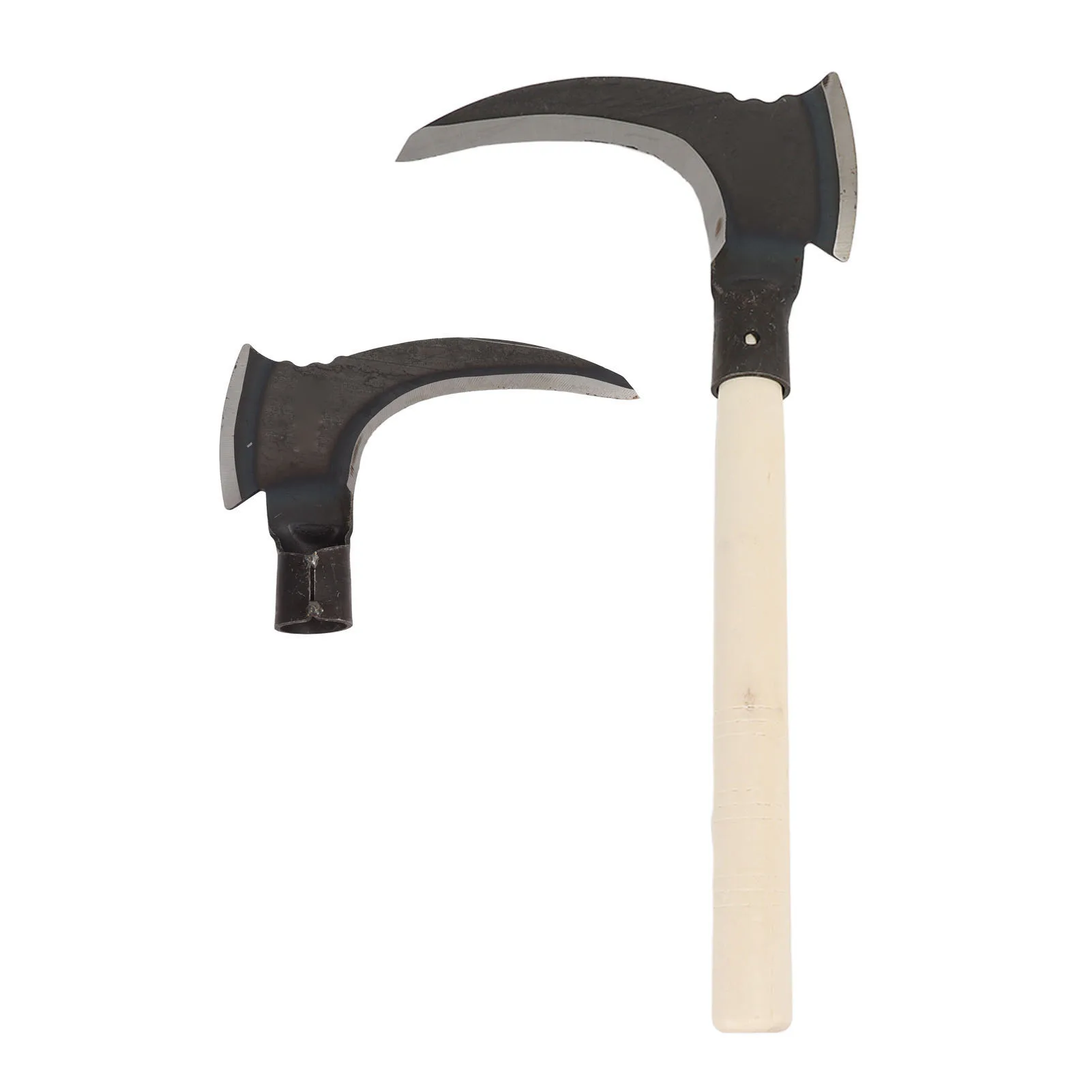 Handheld Sickle High Manganese Steel Double Scythe Multifunctional Mowing Cutting Trees Double Sickle for Gardening Tools