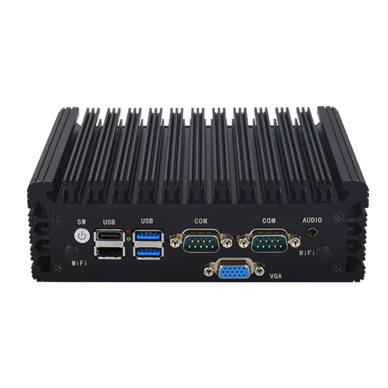 

Integrated router mini industrial computer host J6412 fanless soft routing industrial multi-network port host