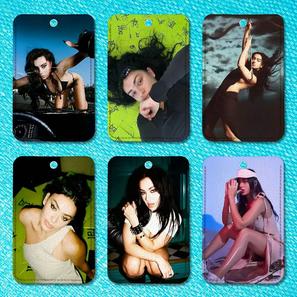 

Singer C-Charli X-Xcx Holder Keychain For Work Card Bank Business Holder Student Card Protective Case Bus Card