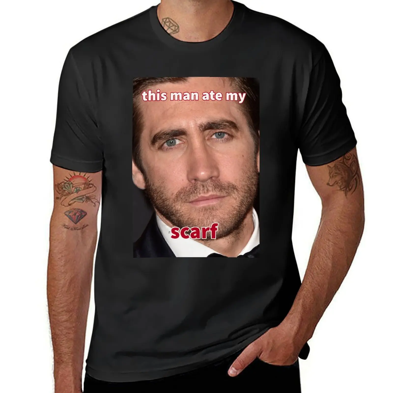 Jake gyllenhaal ate my scarf T-Shirt sports fans Aesthetic clothing sublime Men's t shirts