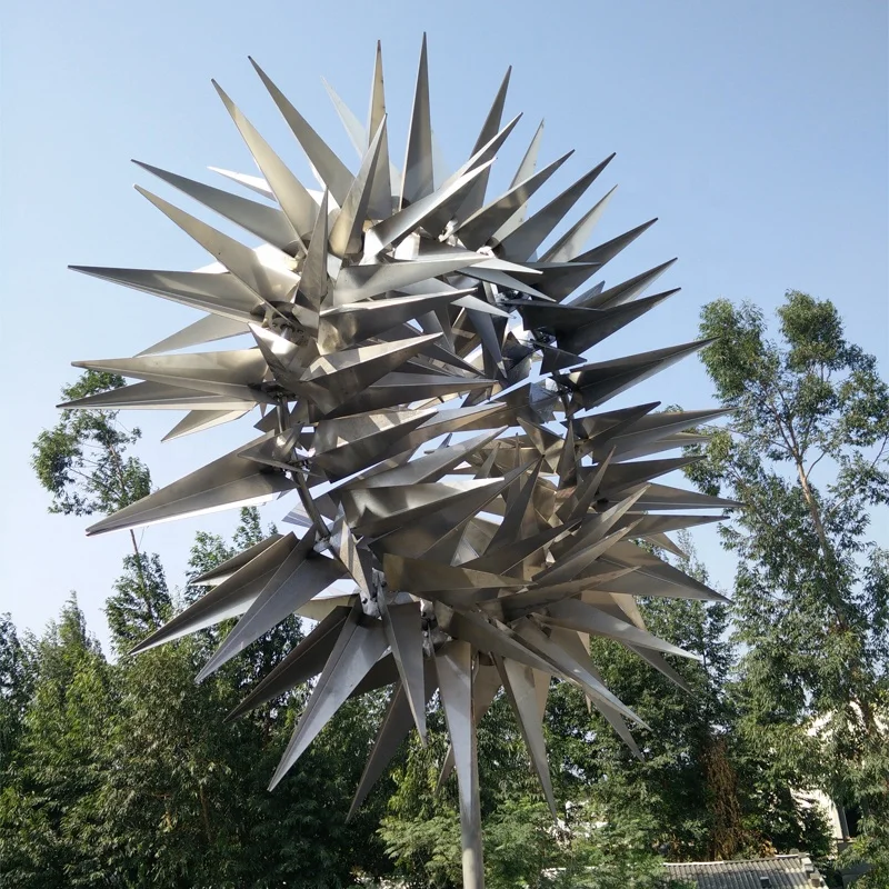 Outdoor Stainless Steel Rainbow Kinetic Wind Spinner Sculpture