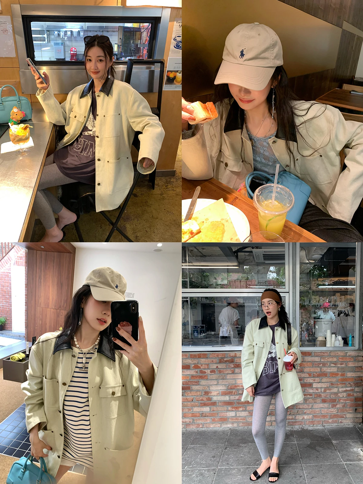 

Куртка Vcruan Axi Workwear в стиле ретро, джинсовая, уличная, цветная, осенняя новинка, свободный крой, длинный рукав, на молнии, хлопок