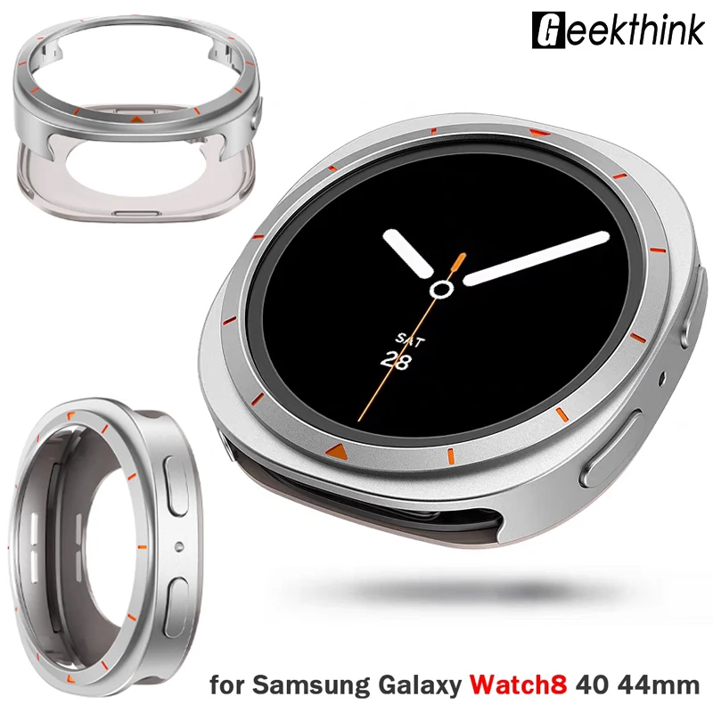 Zinc Alloy+PC Rugged Bezel Case for Samsung Galaxy 8 44mm 40mm Hard PC Bumper Frame Protective cover Galaxy watch8 accessories