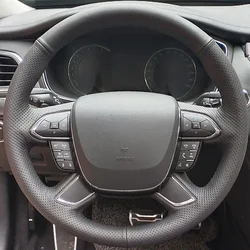 Steering Wheel Cover Faux Leather Breathable For Ford Taurus 2015 2016 2017 2018 2019 Braiding Cover For Ford Steering Wheel
