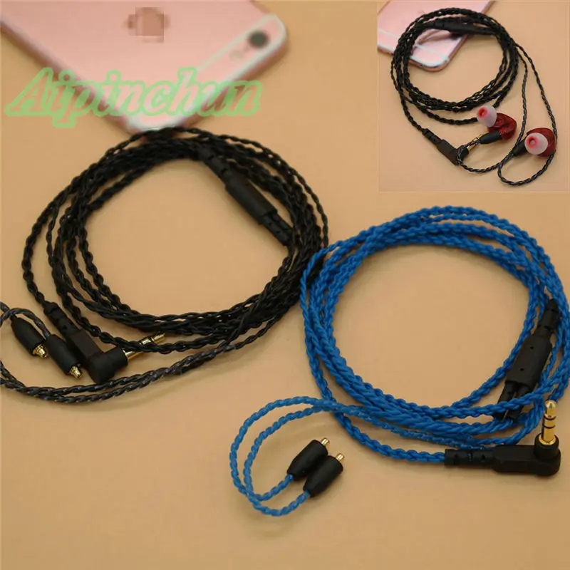 Aipinchun 120cm L Jack MMCX kabel do słuchawek do Shure SE215 SE535 SE846 SE425 SE315 UE900 XBA-Z5 XBA-A3 słuchawki