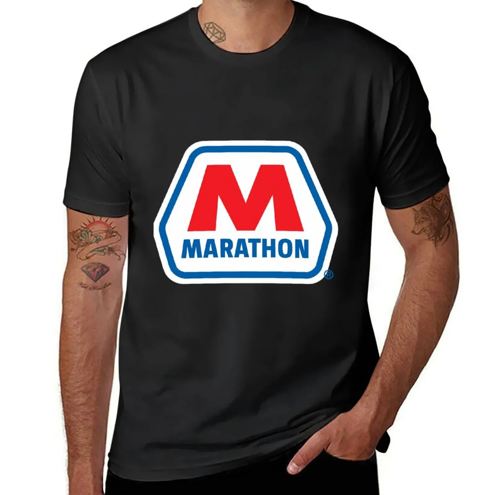 Marathon OIL RACING LUBRICANT seghosamdes Relaxed Fit \t T-Shirt blanks cotton graphic tees Men's clothing