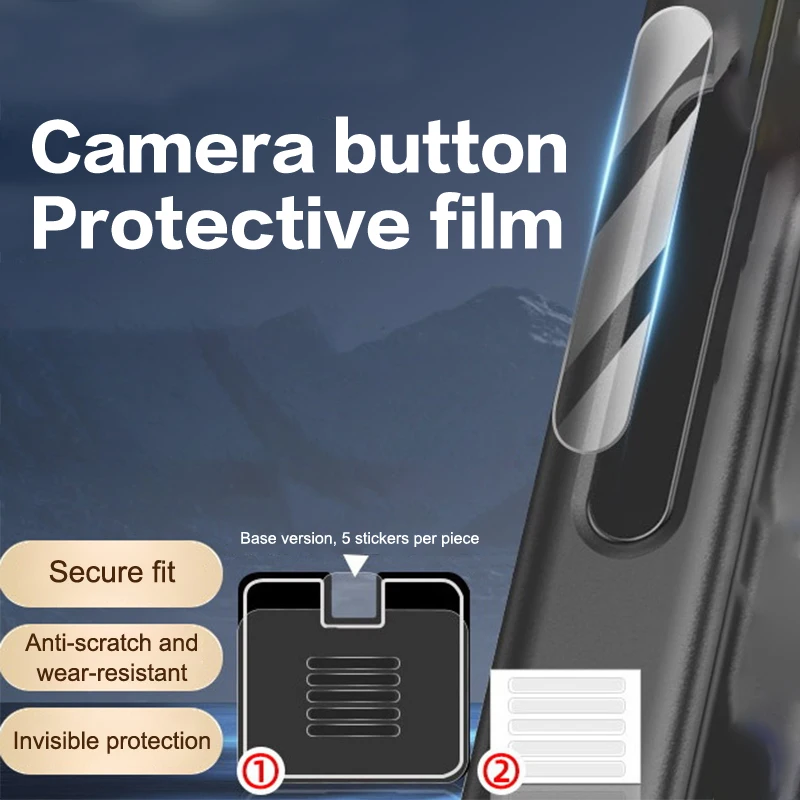 3Pcs Scratch Resistant Flexible Camera Button Hydrogel Film Camera Photo Button Protective Film Scratch Resistant Side Film