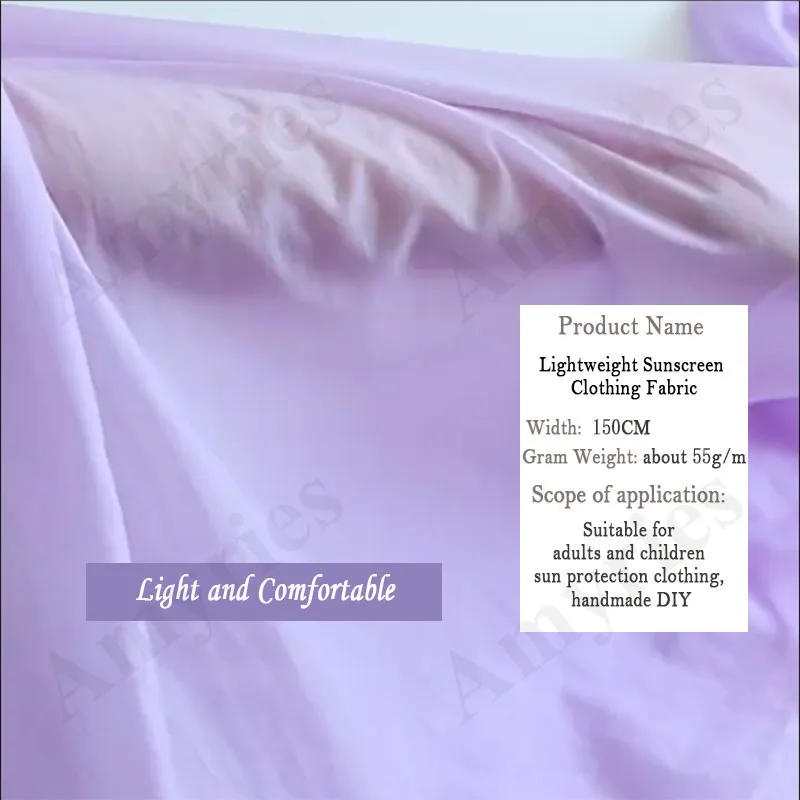 150cm Wide,Sunscreen Cloth Light Thin Sunscreen UV protective 20D Nylon Sun Protection Fabric For Wraps,Jackets, Sale by Meters