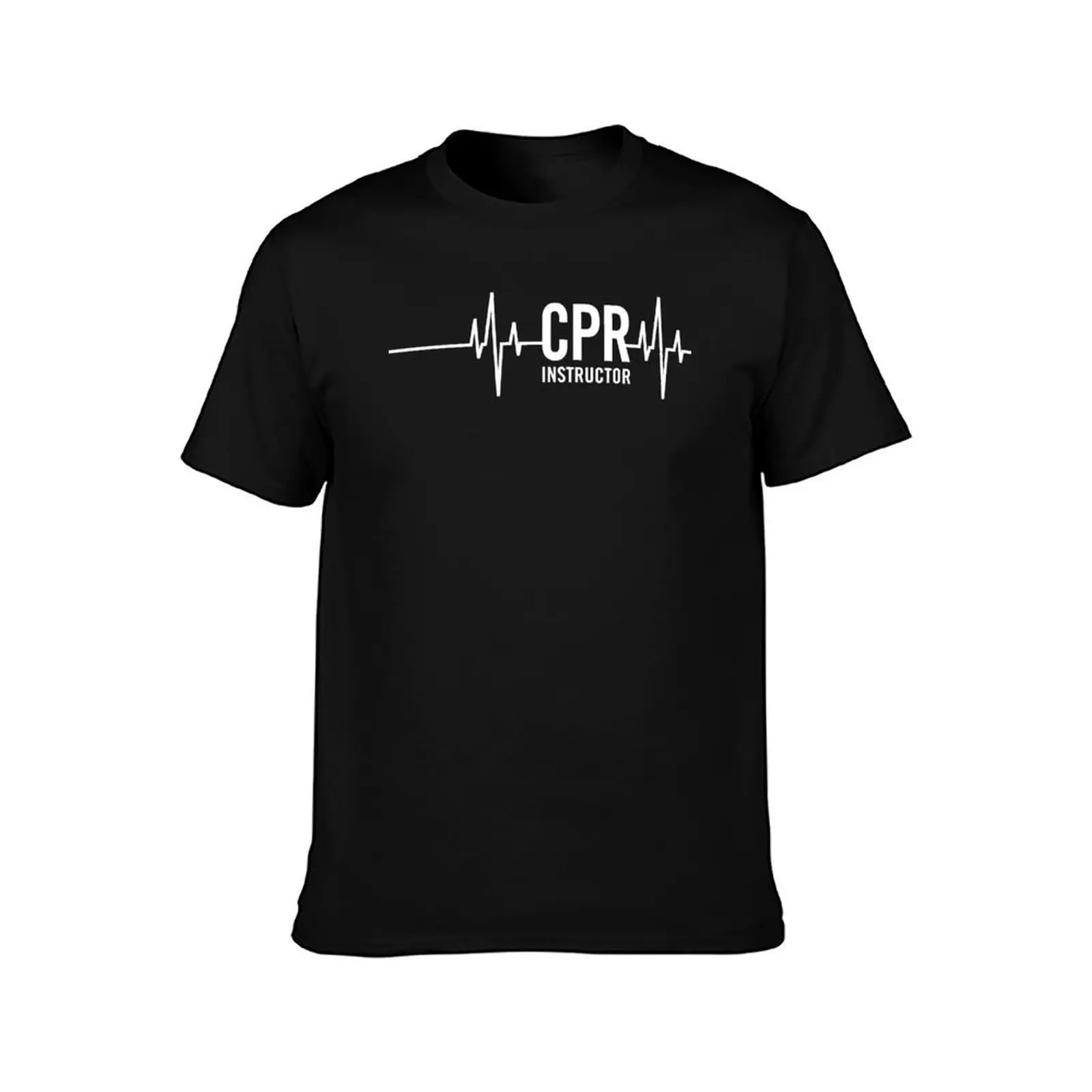 CPR AED Instructor Heartbeat T-Shirt Funny t-shirt hippie clothes cotton graphic tees mens tall t shirts
