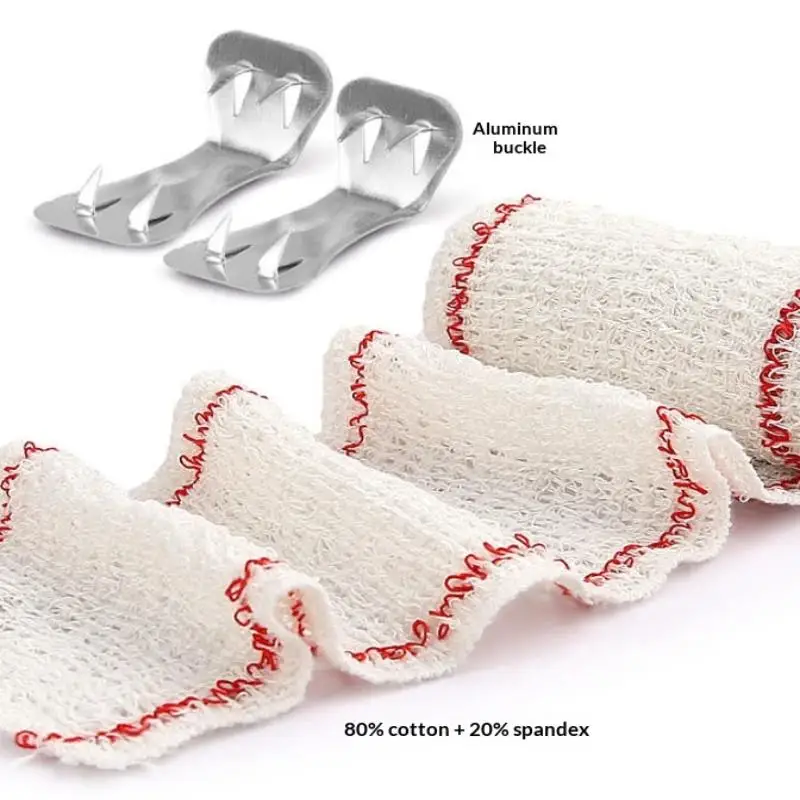 1 Rolle Premium-Elastikbandage mit Klettverschlüssen an beiden Enden, wiederverwendbare Bandagen für Taille, Beine, Ellenbogen und Knie. – Detail 7