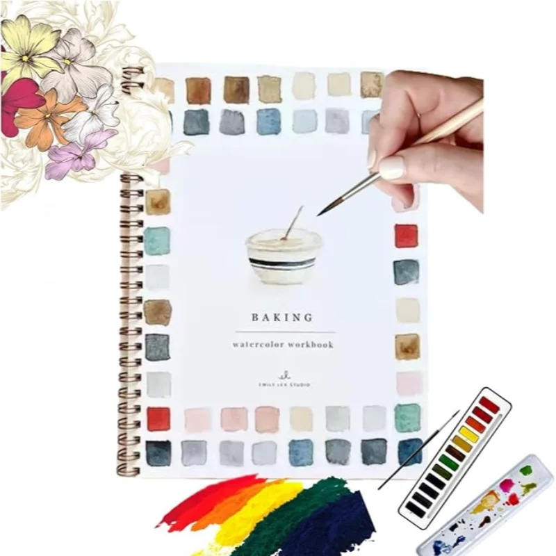 

12 Colors Watercolor Workbooks Watercolor Paint Set With Paint Brush Or No Brush Art Crafts Painting Supplies Suit Forbeginner
