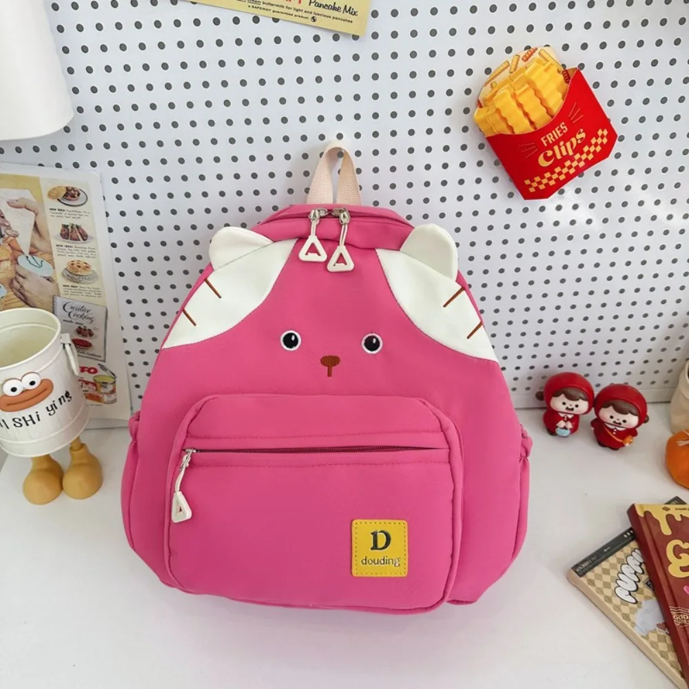 Nylon Cat Backpack Adjustable Straps Waterproof Children Shool Bag Lightweight Foldable Cartoon Printed Daypack Kindergarten