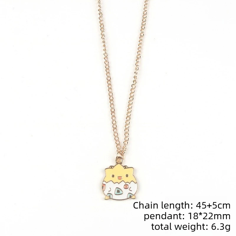 Pikachu Metal alloy Necklace mini anime cartoon style Charmander Alloy sweater necklace cute Bulbasaur accessories fans gifts view 6