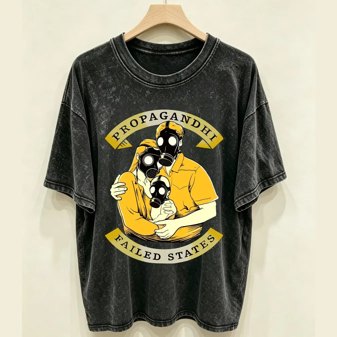 washed T Shirt Propagandhi Medium Punk Rock Failed Stated gas masks long or short sleeves vintage Washed graphic Unisex Casual