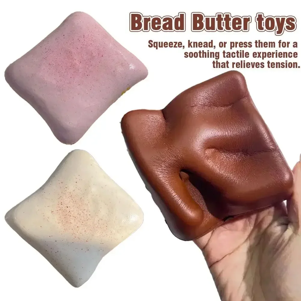 1 Stück Mini-Toast, langsam aufsteigendes Squishy-Spielzeug zur Angstlinderung, Dekompressionsspielzeug, sensorisches Beruhigungsspielzeug, Reise-Fidget, Weihnachtsgeschenk – Detail 1