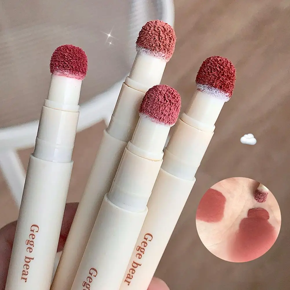 Venta al por mayor, crema en polvo para labios, niebla, cara, terciopelo, mate, hidratante, bálsamo labial cremoso, Natural, alto pigmento, barro labial resistente al agua