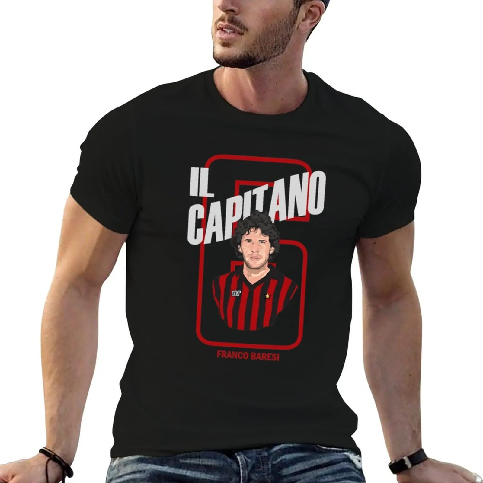 IL CAPITANO_quot_ FRANCO BARESI T-Shirt Tough Fabric Work Tee