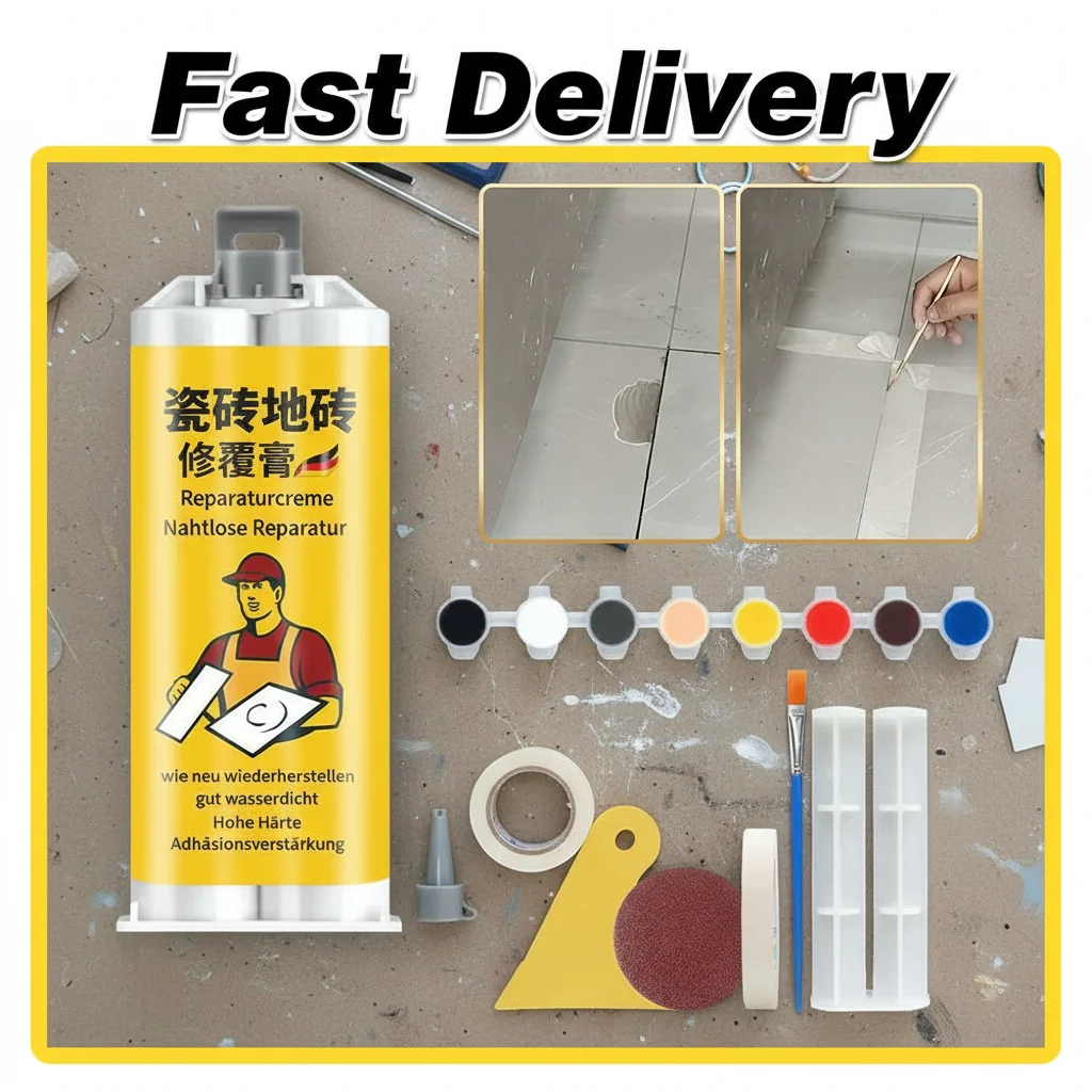 1/2set Multifunctional Tile Stone Crack Repair Kit Tile And Glaze Chips With Cracks Adhesio Tub Paste Fix And Repair Super Sink
