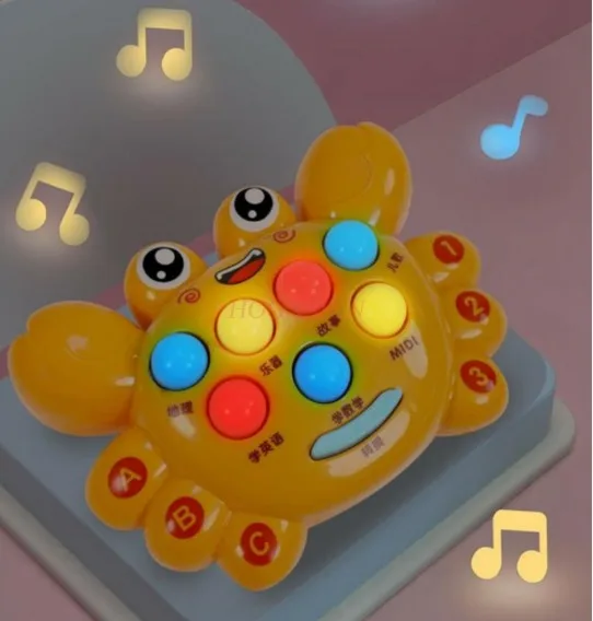 Groundhog muziek- en verlichtingsleermachine voor kinderen, puzzel vroeg onderwijs verlichting draagbare spelmachine speelgoed