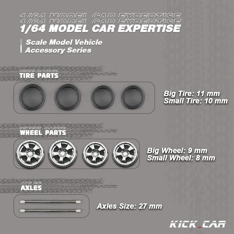 

1/64 ABS серебряные колеса размер колеса для модели автомобиля с резиновой шиной Тип C модифицированные детали гоночный автомобиль игрушка Hotwheels Tomica