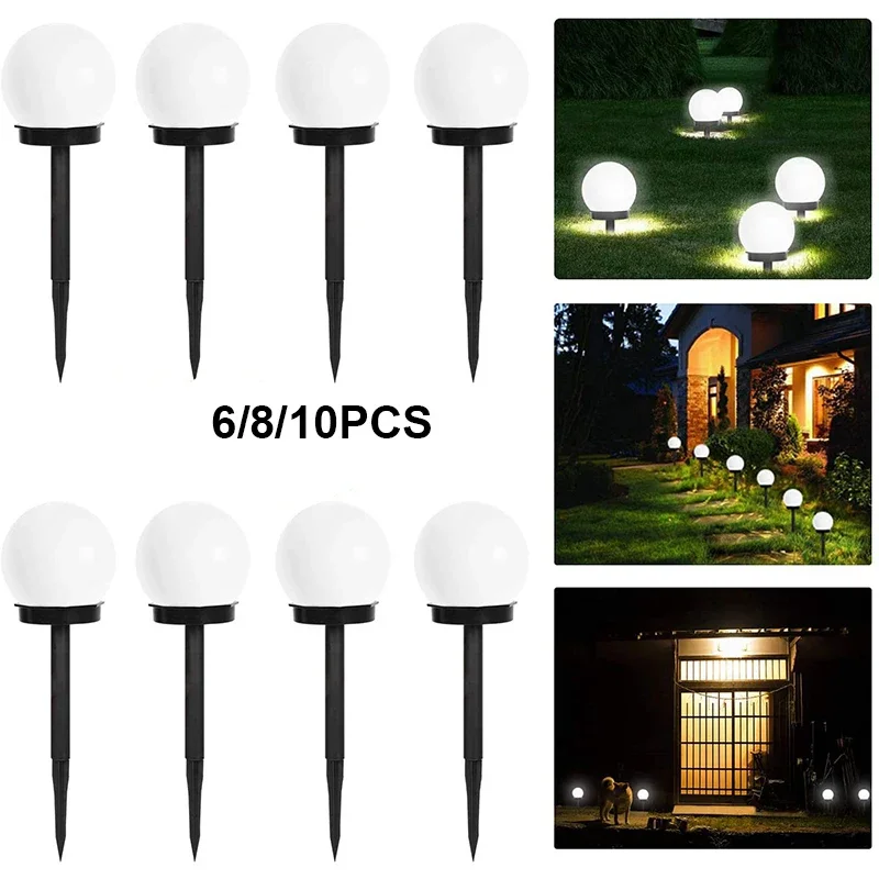 6PC Solar Light Outdoor Solar Garden Light Solar Pathway Landscape Light Wodoodporna słoneczna lampa trawnikowa do domu Yard Patio Driveway