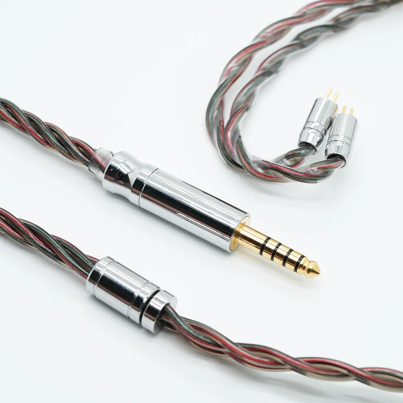 ivipQ-55 IEM Cable HiFi 7N OCC+Rare Earth Alloy Copper Modular Plug (2.5+3.5+4.4mm) Headphone Cable For 2pin MMCX Dual IE900