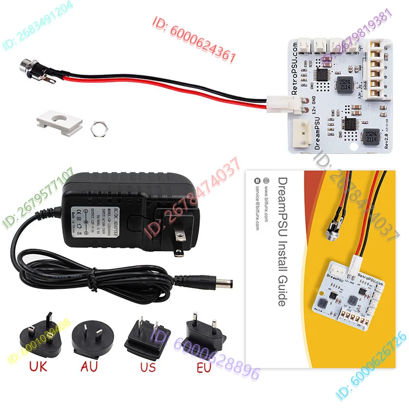 

For Dreamcast Game Console Dreampsu 12V Power Replacement Kit Rev2.0 Version