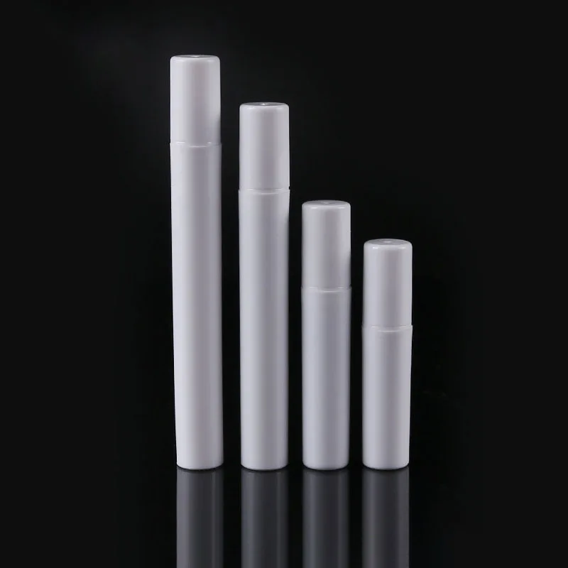 

100PCS/LOT 2ml 3ml 4ml 5ml White Plastic Perfume Pen Atomizers Clasp Refillable Small Sample Spray Bottle