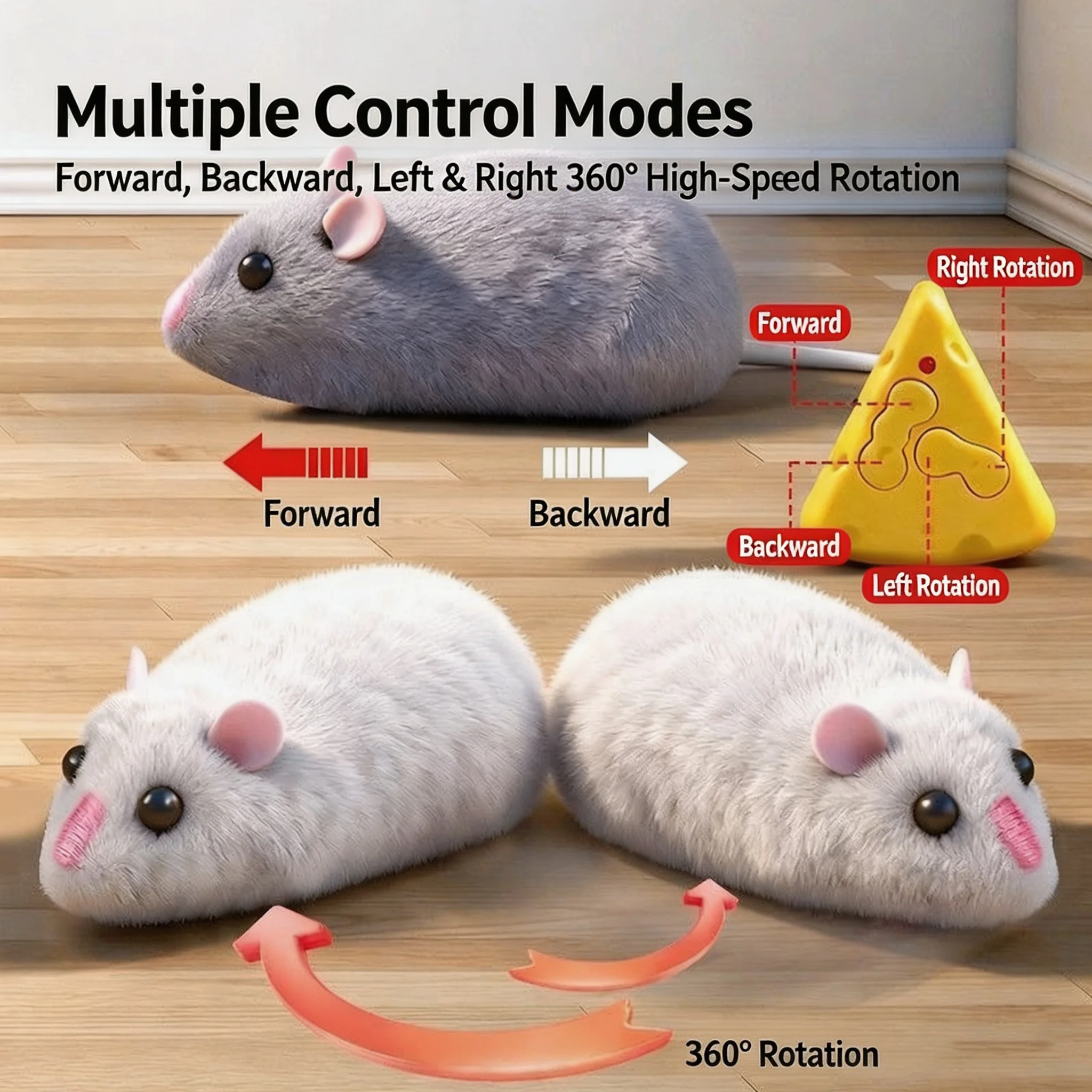 Simulation Mouse Toy, Electric Remote Control Rat Vehicle, Funny Prank Trick Toy Gift for Kids Boys Girls