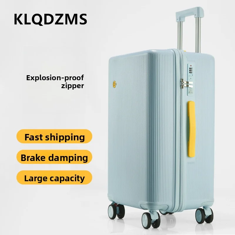 KLQDZMS Gepäck 20"22"24"26"28 Zoll Große Kapazität Trolley Fall ABS + PC Boarding Box Damen Universal Rad Roll Koffer
