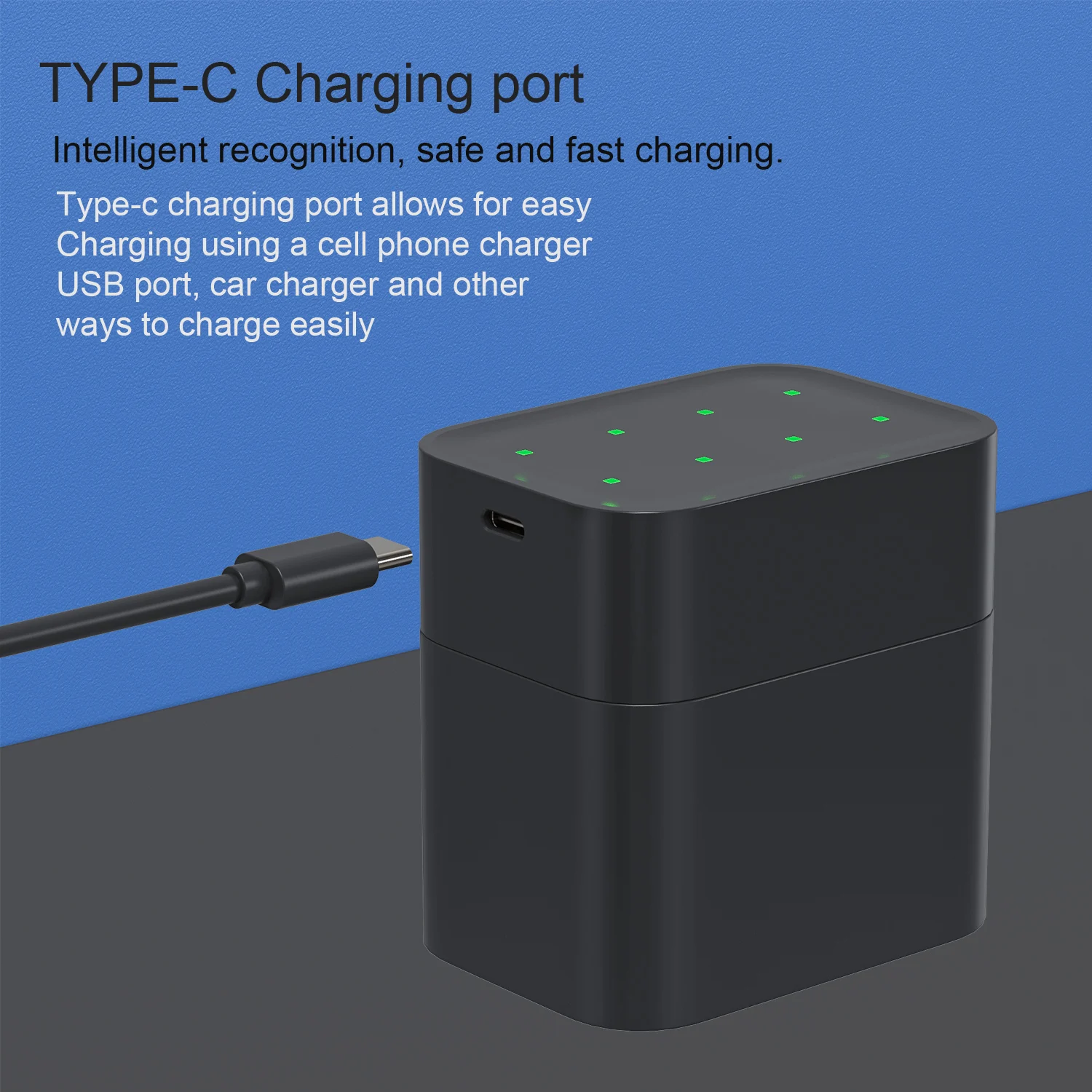 

8-Slot Rapid Charger for 3600mWh AA Lithium-Ion Rechargeable Batteries,1.5V 3000mWh Fast USB Battery Charger,for Wireless Mouse