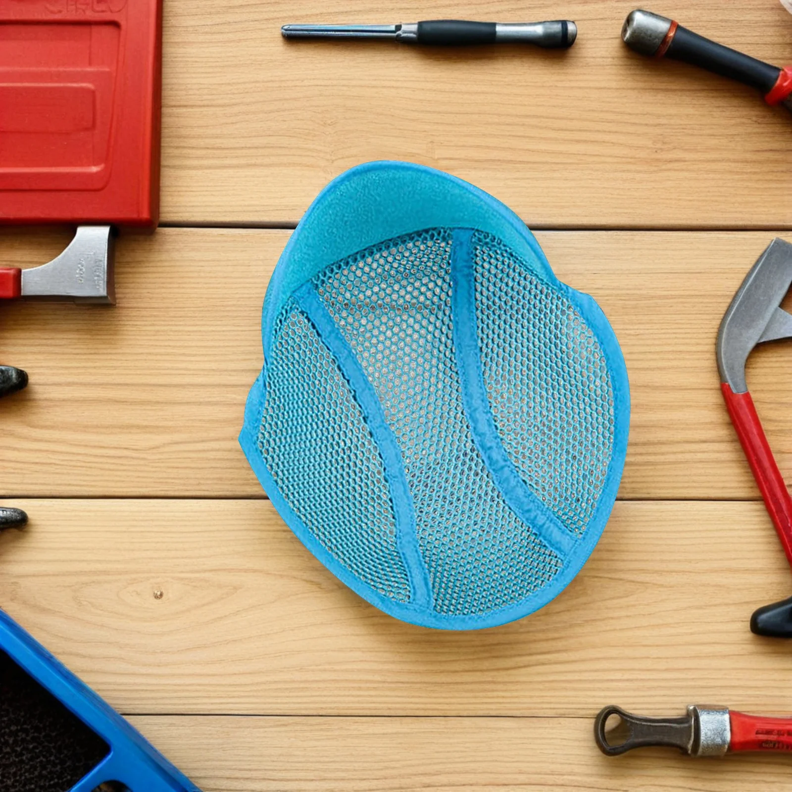 2 قطعة بطانة إدراج آمنة وسادة تبريد زرقاء ملحقات القبعة الصلبة حماية شبكية قابلة للغسل لراحة الرأس والملاءمة