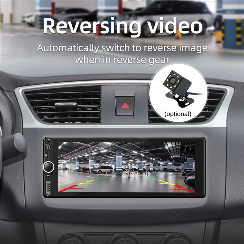 

1 Din 6.86 Inch Car Radio Wireless Carplay Android Auto Multimedia Player Universal MP5 Player Mirror Link IPS Screen-A14Z