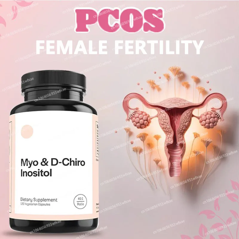 

Капсулы Мио-инозитола и D-хиро-инозитола с витамином D для поддержки функции яичников, гормонального баланса и фертильности, 120 капсул