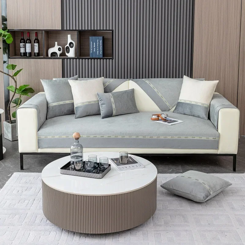 

Modern Simple Sofa Cover Multi-function Living Room Non-slip Dustproof Corner Couch Cushion Four Season Universal Mat