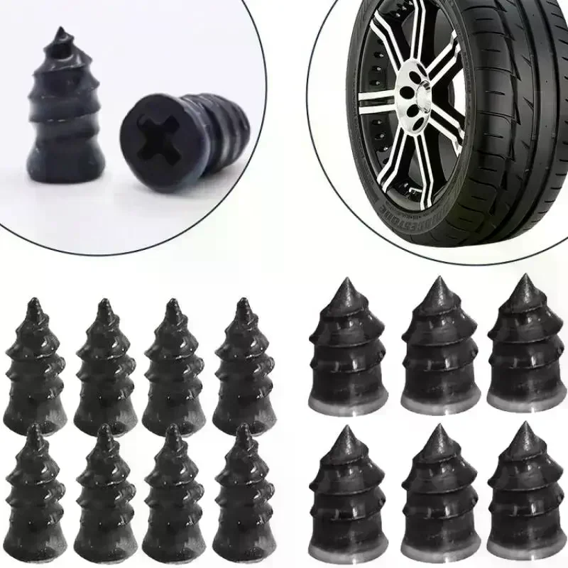 10/20/30/40/60/80/100Pcs Universal Vacuum Tyre Repair Nail Kit Tubeless Tire Puncture Screw Fix Car Motorcycle ATV Patch Set