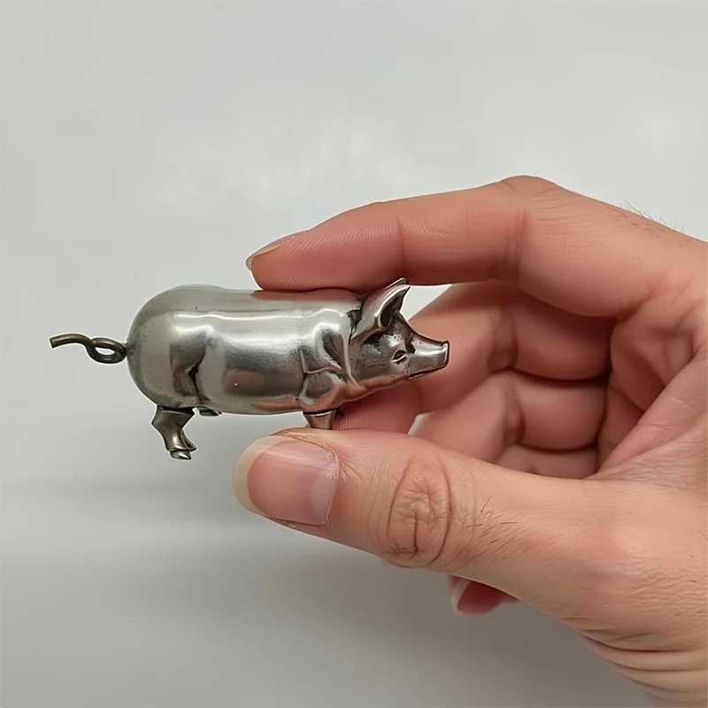 1 Antique-style Pig Mini Tape Measure, Vintage Metal Pig Soft Tape Measure for Sewing and Crafts, Measuring Tool