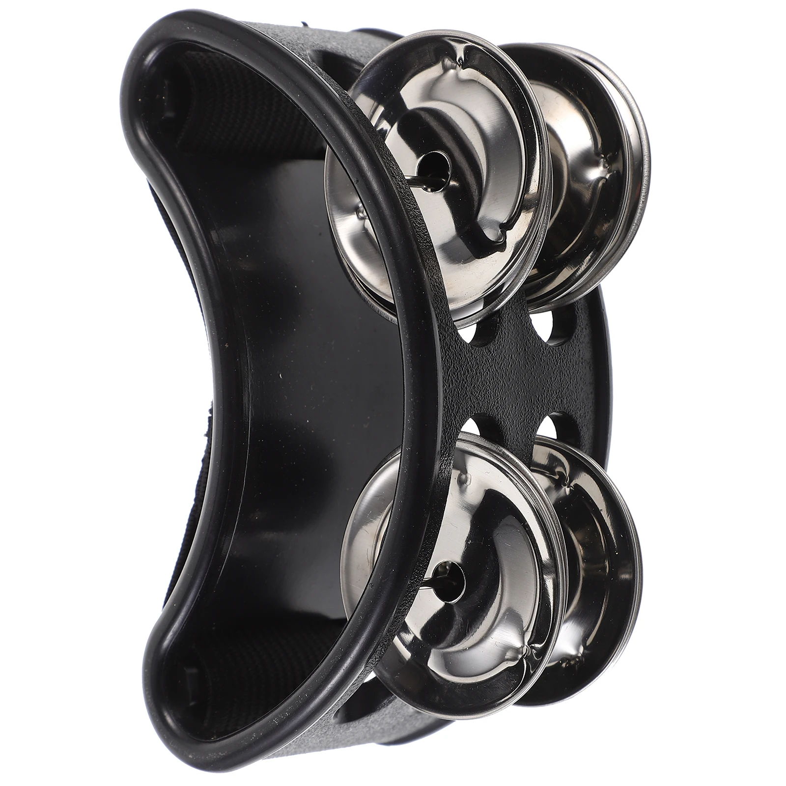 

Foot Tambourine Jingle Bells Nickel Plated Metal Compact ABS Body Durable Elastic Strap Bright Melodious Sound for Acoustic