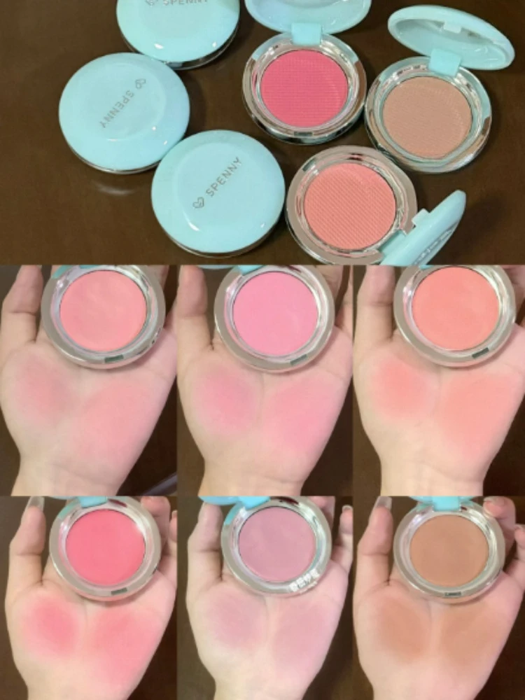 Soft Fog Baking Blusher Fowder Cheek Shrink Expansion Color Naturally Smooth Brighten Highlight SPENNY Large Capacity